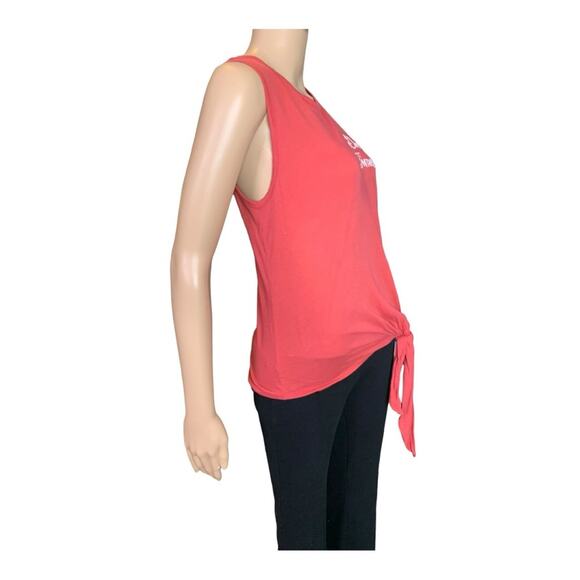 JUNK FOOD DISNEY Women’s Size XS Good Times Red Tie Front T Shirt Embroidered - Picture 9 of 15